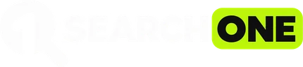 SEARCH ONE on dark logo